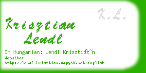 krisztian lendl business card